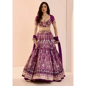 Purple sitara embroidered lehenga set