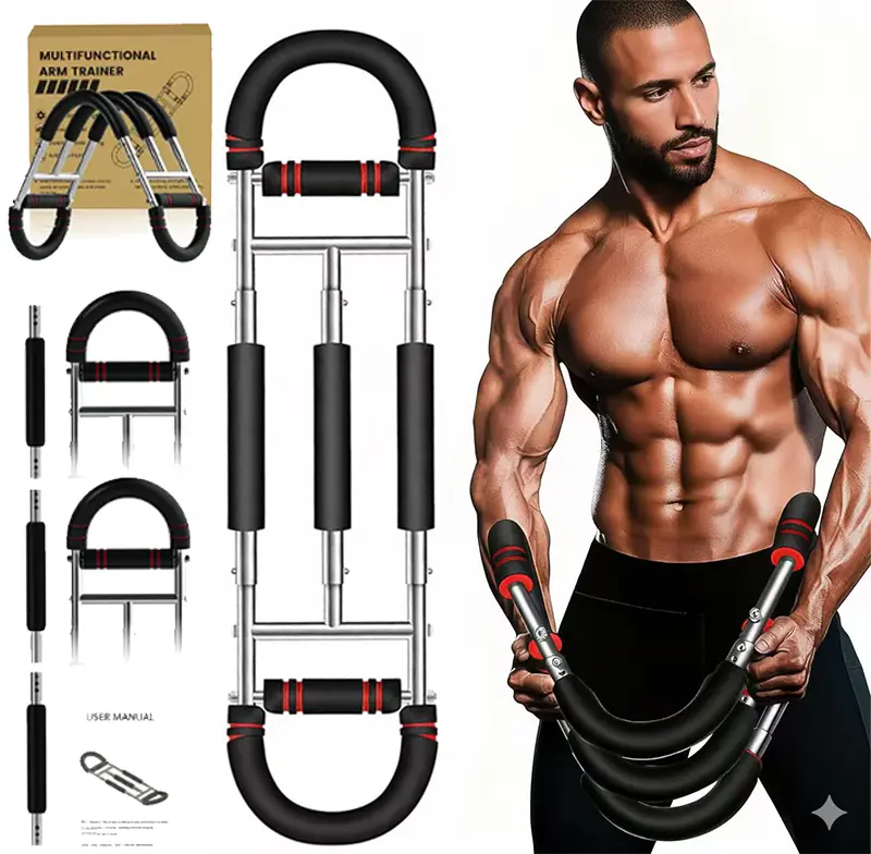 [New Version] 2025 Professional Chest & Arm Muscle Trainer for Men – Detachable, Portable Spring Resistance Home Fitness Equipment for Beginners & Enthusiasts big mama grip TikTokShopBlackFriday Adjustable Handles Strap Adjustable Elastic Strap, Portable