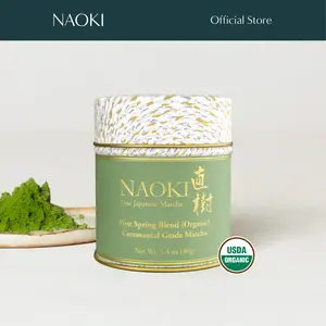Naoki Matcha Organic Ceremonial First Spring Blend – Authentic Japanese First Harvest Ceremonial Grade Matcha Green Tea Powder from Kagoshima, Japan