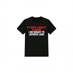 Humorous Wallet Theft In Japan Meme T Shirt Edgy Graphic Tee Streetwear Top For Men Women Internet Dark Comedy Fans