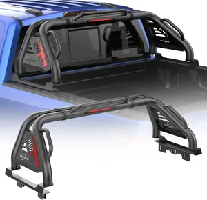 Universal Truck Bed Sport Roll Bar for Full Size & Mid Size Pickup Truck, Adjustable Chase Rack Stainless Steel Roll Bars Compatible with Tundra,Ford F-Series,Ram 1500/2500/3500,Silverado,Sierra,Titan