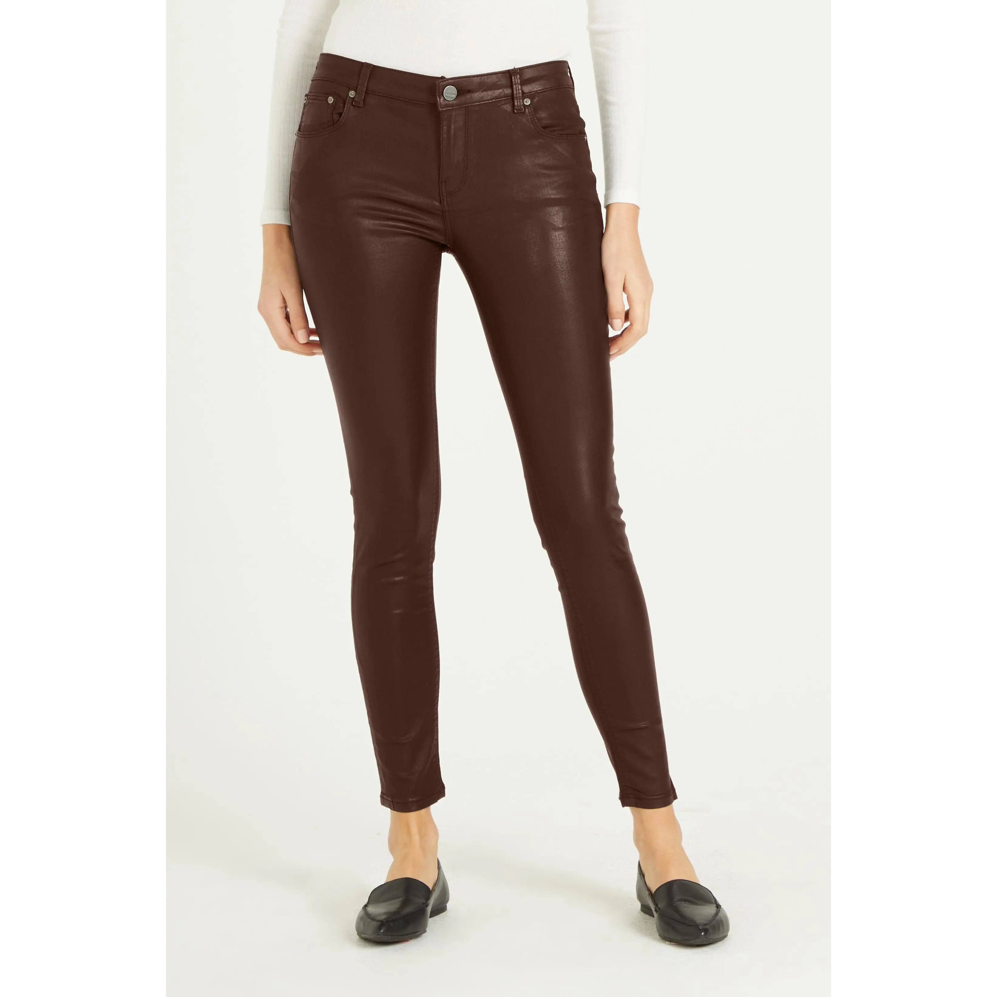 PIXIE NOVELTY SKINNY JEAN ESPRESSO COATED