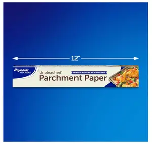 Reynolds Kitchens Unbleached Parchment Paper Roll, Non Stick Parchment Paper for Cooking and Baking, Oven Safe up to 425 Degrees, Chlorine-Free, 45 Feet x 12 Inches, 45 Total Sq. Ft.