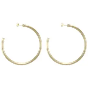 Everybody's Favorite Hoops - 2.5" Handmade in Brazil Lightweight Metal Hoops Waterproof & Wear Resistant Soldered Sealed Earrings