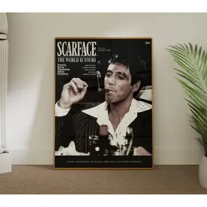 Scarface Movie Poster, Minimalist Vintage Wall Art, Film Art Print, Home Decor