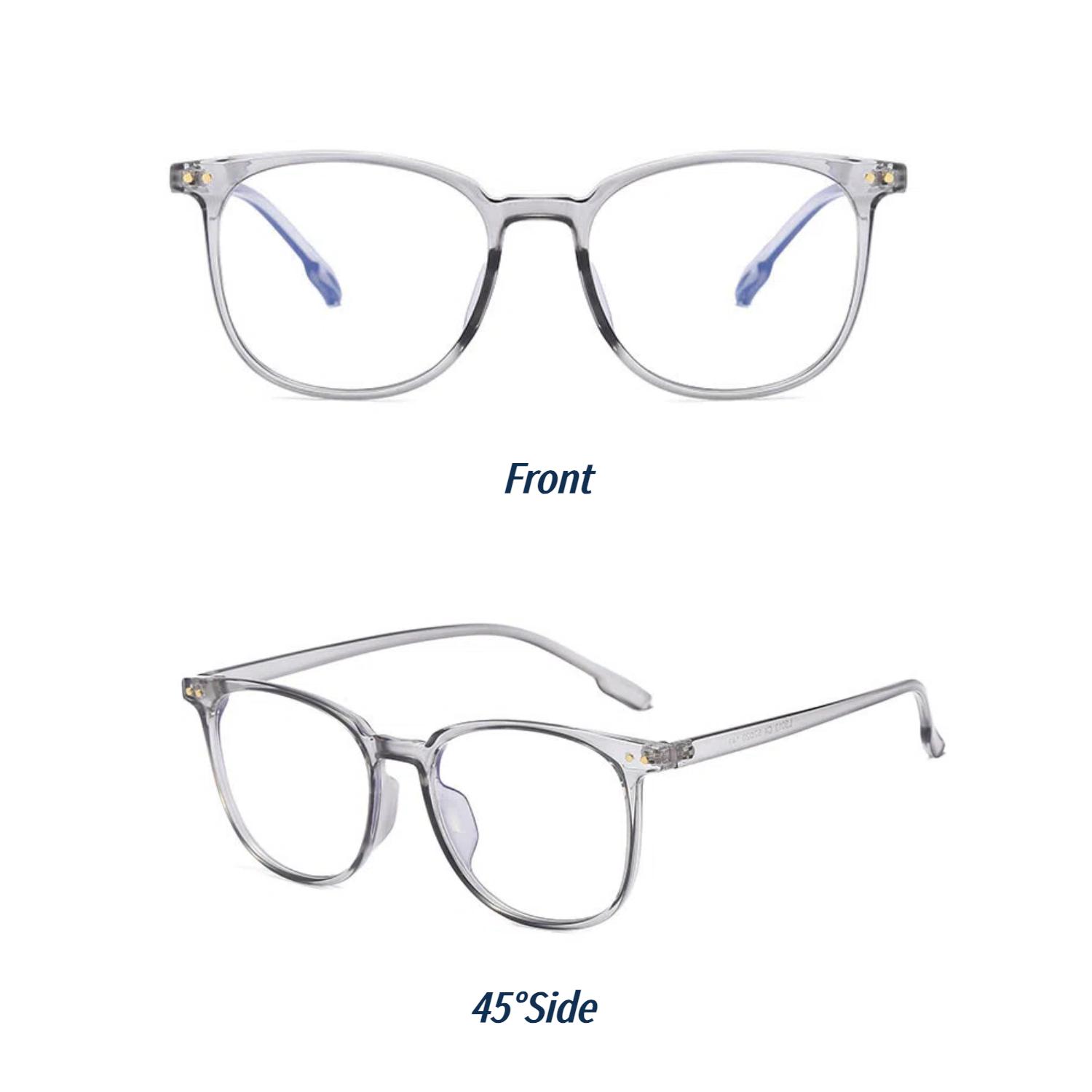 4-Pack Women's Blue Light Blocking Glasses - Anti- Round Face Eyewear Set, 4 Fashion Frame Colors | Internet Celebrity Style Windproof No-Makeup Essential