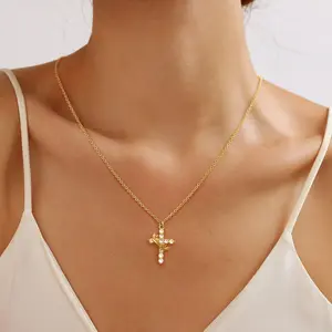 2pcs Cross Necklace For Women Christianity Gifts Charm Necklace Choker Cross Pendants Long Necklaces For Women Eligious Jewelry Gifts For Boys Girls