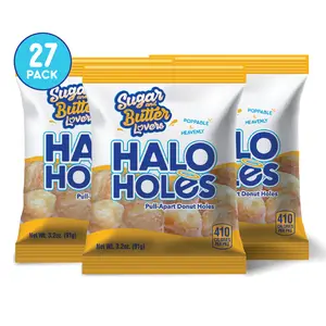 Limited-Time Deal 27 JUMBO 3.2oz Sugar and Butter Lovers Halo Holes Pull-Apart Donut Holes!!!