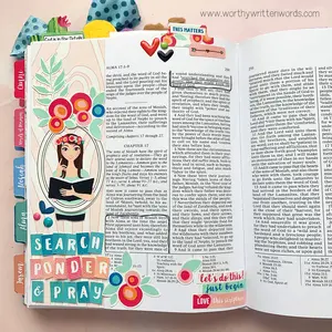 Search Ponder and Pray Scripture Journaling Page Kit