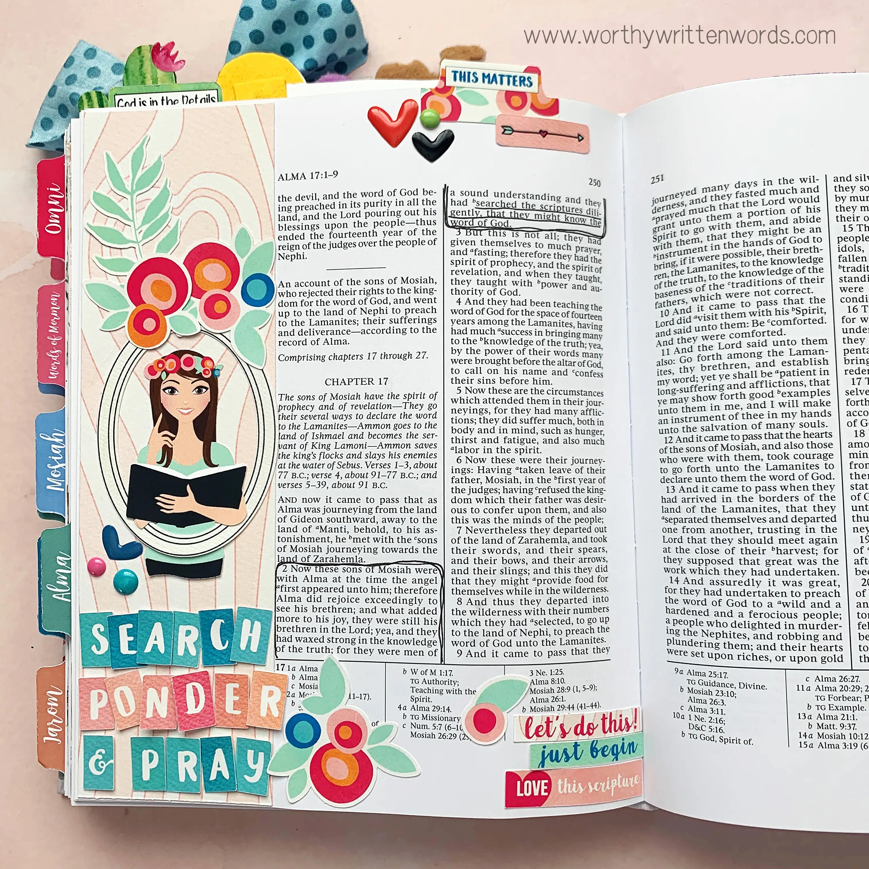 Search Ponder and Pray Scripture Journaling Page Kit