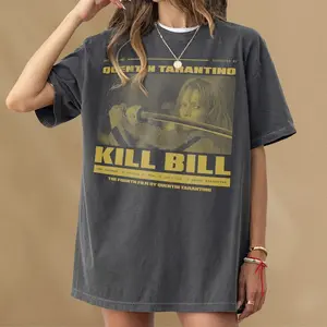 Kill Bill Graphic T-Shirt, Streetwear Style Movie Memorabilia, Quentin Tarantino Samurai Action Film Kill Bill Tee Shirt Merch