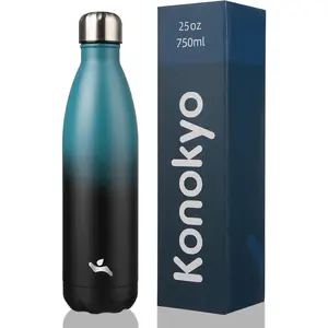 ,25 oz Wall Stainless Vacumm Flask for Sports Travel,Indigo Black