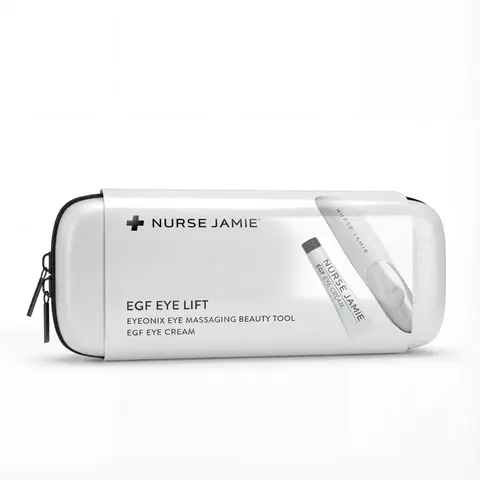 Nurse Jamie EGF Eye Lift Set – Under-Eye EGF Renewal Cream + Eyeonix Beauty Wand, Eye Area Care Duo with Apple Stem Cells, Peptides & Vitamin C