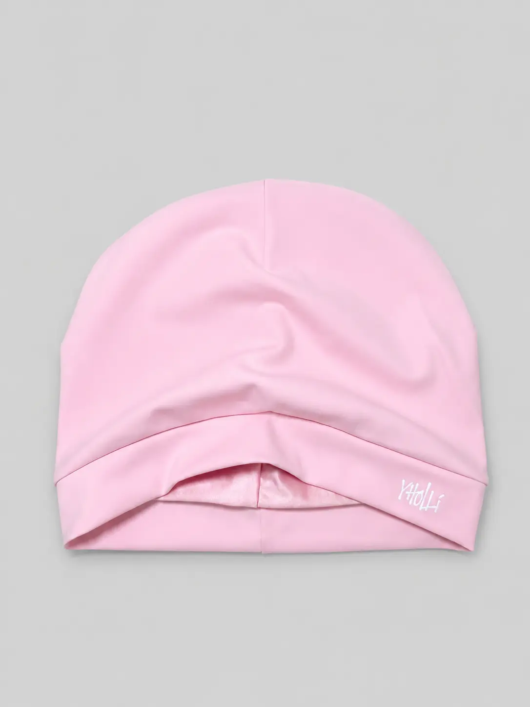 Satin-Lined Mid Soft Pink Skull Cap V1 Light Reflective Logo
