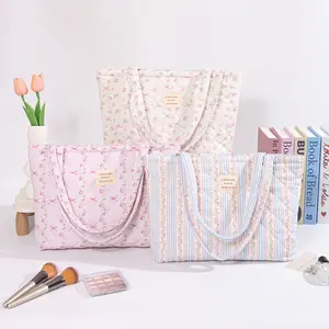 New Floral Makeup Bag, Travel Cosmetic Bag, Portable Multi-Functional Cosmetic Organizer, Large Capacity Tote, Perfect Gift for Women, Mother's Day
