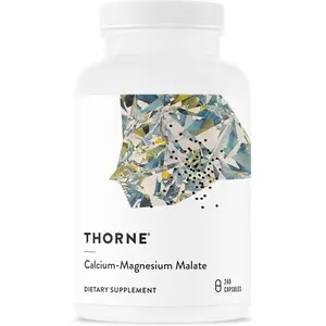 THORNE - Calcium-Magnesium Malate - Optimally Absorbed Magnesium & Calcium Mineral Supplement - Supports Bone, Muscle, Lung & Heart Health* - Third-Party Certified - Dairy & Gluten-Free - 240 Capsules