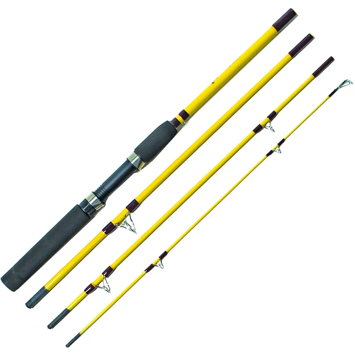 Eagle Claw Pack-It 7'6" Fixed Length Fiberglass Spin/Fly Fishing Rod, Compact Carry, Reversible Grip, Aggressive Action