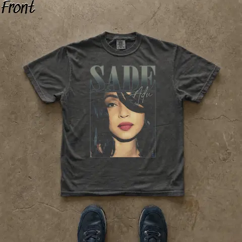 Men's 90s Vintage Sade Adu Graphic Cotton Short-Sleeve Round Neck Tshirt, Casual Fit Menswear Top, Summer Streetwear, Sade Music Fan Gift, Vintage Clothes, Sade Adu Tribute Merch