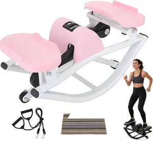 Side to Side Rocking Stepper Machine for Home Workouts - Low-Impact Indoor Cardio, Leg, Glute, and Core Training - Quiet, Compact Step Rocker for Small Spaces