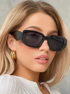 Women's Plastic Square Frame Retro Trendy Classic Simple Casual Fashion Glasses for Outdoor Travel Street Photography Party Use Trendy Sunglasses
