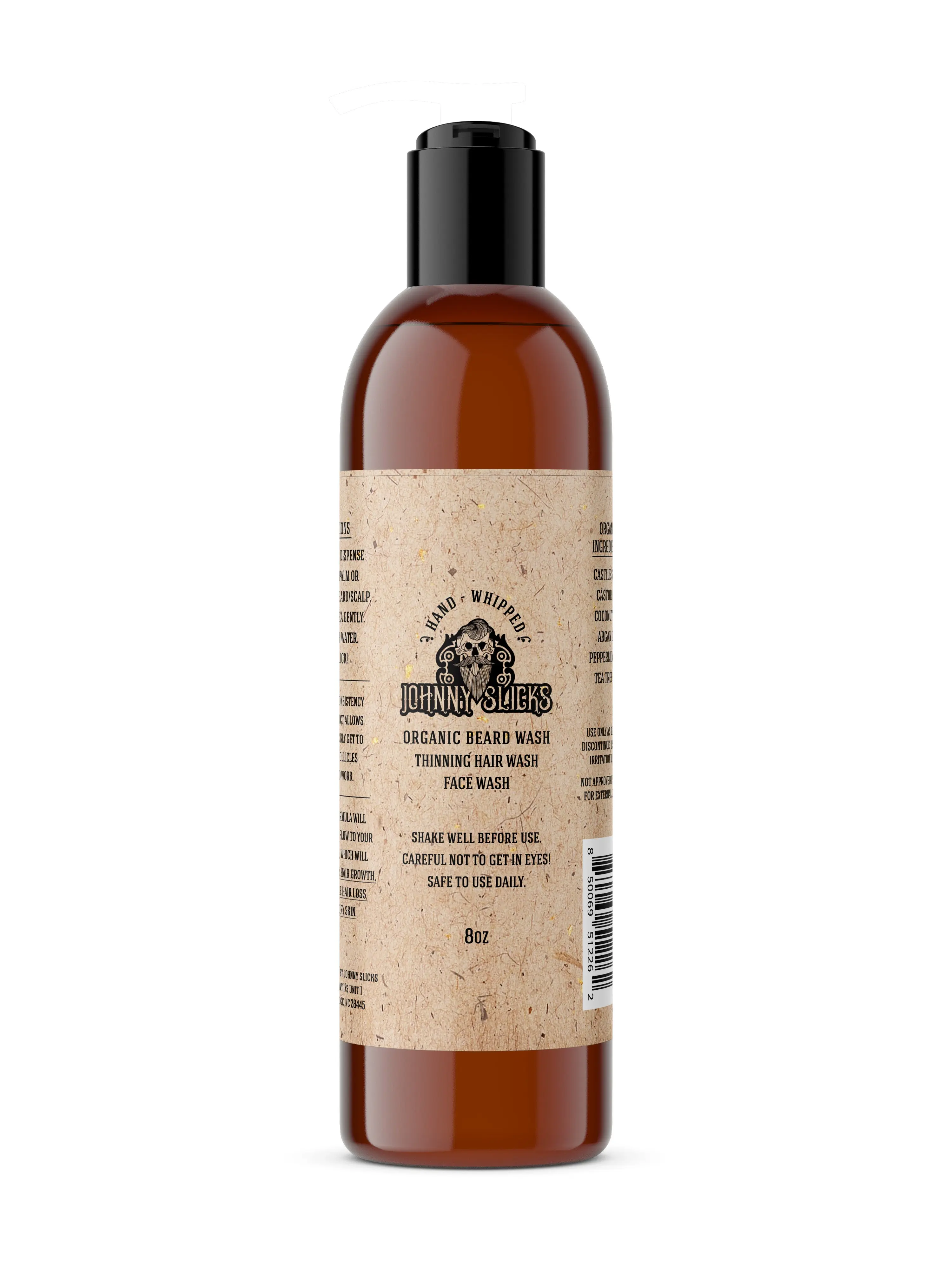 Johnny Slicks Organic Hand Whipped Beard Wash, Rugged Scent Johnny Slicks Organic Hand Whipped Beard Wash, Rugged Scent