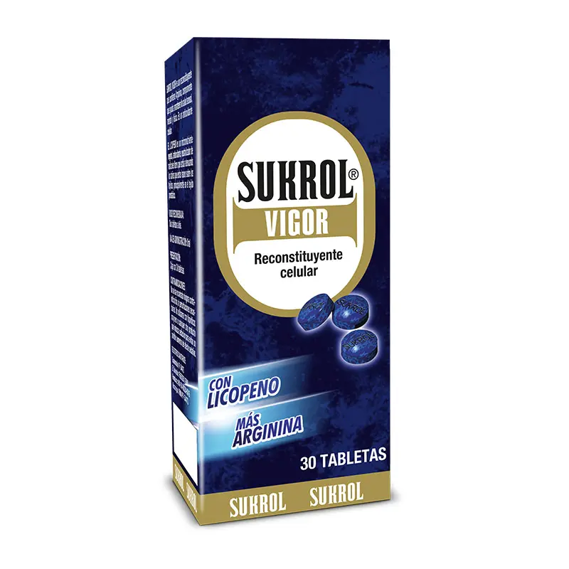 Sukrol Vigor with Arginine Multivitamin 30 Tablets | Sukrol Vigor con Multivitaminico de Arginina 30 Tabletas