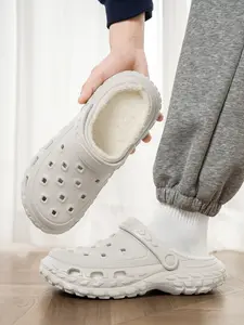 Unisex Winter Warm Eva Slippers, Fuzzy Warm Slippers, Casual One-Step Design, Comfortable All-Season Shoes, Durable Indoor & Outdoor Footwear
