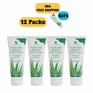 Forever Living Forever Bright Toothgel Fluoride-Free Aloe Vera Gel with Bee Propolis Peppermint-Spearmint Flavor Dental Care 4.6 oz Oral Daily