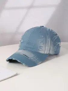 Simple Solid Color Raw Hem Design Baseball Cap, Men's Accessories, Casual Outdoor Sports Hat for Men & Women, Fashion Accessories for Daily Wear