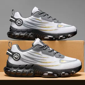 AOPLUS Men's Chunky Fashion Sneakers, Breathable Mesh, Flexible Laces, EVA Shock-Absorbing Bubble Sole Walking Shoes - All-Seasons Casual Athletic Dad Shoes for Gym, Streetwear