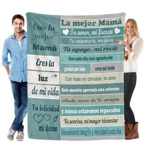 Mothers Day Blanket Gifts for Mom 60”x50”, Mom Birthday Gifts, Gifts for Mother Birthday, Best Mommy Ever Presents, Mother Soft Blanket christmas ideal flannel blanket