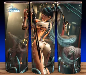 Stellar Blade- Eve with Sword Fighting Gaming Fan  Cup Mug Tumbler 20oz  Drinkware Stainless Steel Insulated, Perfect for Stellar Blade Fans, Great for Hot or Cold Drinks!  Portable Reusable
