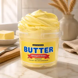Whipped Butter Slime - 10 oz Bucket - Sensory - Fluffy -ASMR