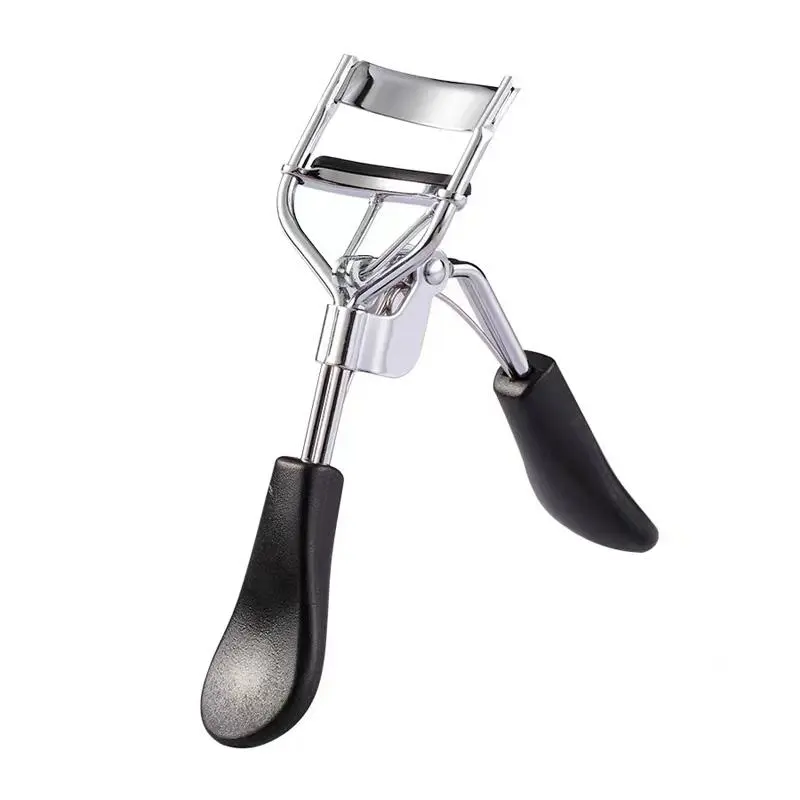 Professional Eyelash Styling Curler with Handle, Portable Eyelash Curling Makeup Tool for Women, Summer Makeup Gift for Girlfriend, Signal Black Eyelash Curler Set