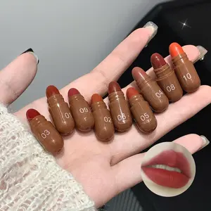 Mini Capsule Lipstick, 10pcs/set Lip Makeup Kit, Matte Lip Gloss, Easy Coloring Lip Sticks, Suitable for All Occasions Lip Makeup, Girls and Women Makeup Accessories