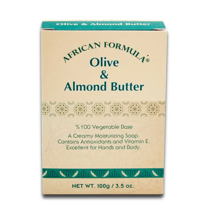 African Formula Almond Butter Body Soap, Moisturizing Gentle Cleanser with Olive Oil for Dry Skin, Body Care for Hydration, 3.5 oz, Uv, Sun Protection, Minerals, Almond Formula Soaps, Sudsy Cleaning, Fragranced, Moisturizer, Hydrating, 3.5Oz, Gentle Wash,