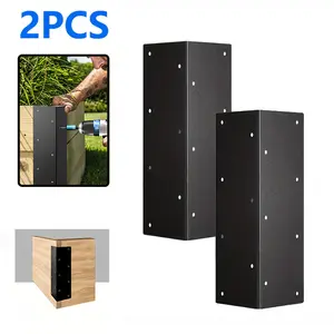 Metal garden bed corner brackets L-shaped corner codes, suitable for garden fence bracket connection parts, 90-degree bed Angle irons, and layer board support accessories