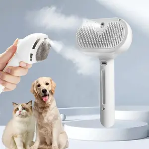 Pet Spray Hair Removal Comb,1-Piece Pet Hairbrush,Pet Hair Cleaning Brush With Shedding Button,Cat Brush,Dog Brush,Cat And Dog Beauty And Massage Comb