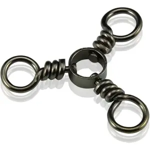 Fishing Connector Fish Hook Swivel Ring Three-Way Fishing Swivel Ring Saltwater Freshwater Fishing Accessories Cross Line Trolling Line Sub Connector: Sports & Outdoors