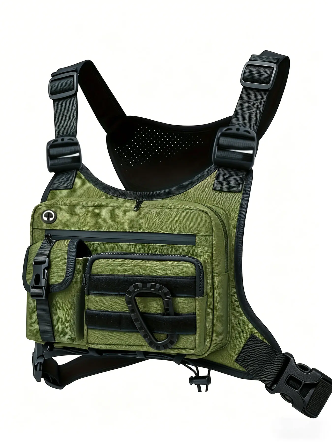 Men's Outdoor Chest Bag, Quick-Release Vest Pack with Breathable Design, Hands-Free Sports Pouch for Trail Running, Hiking & Travel Gear