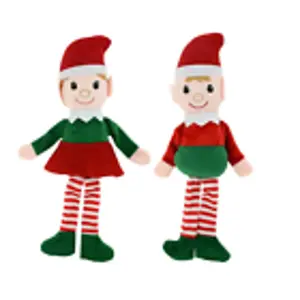 Christmas House Plush Elf Set Boy and Girl