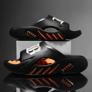 Men’s Outdoor Sport Slides – Trendy EVA Open-Toe Slippers with Massage Sole, Breathable Lightweight Indoor & Outdoor Comfort Sandals, Soft EVA Insole Casual Footwear