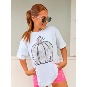 Camo Pumpkin Graphic Top