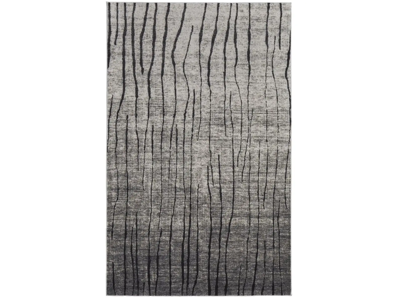 212 MAIN 5x8 ft. Power-Loomed Industrial Abstract Rugs - Stain-Resistant Gray & Black Decorative Area Rug for Home