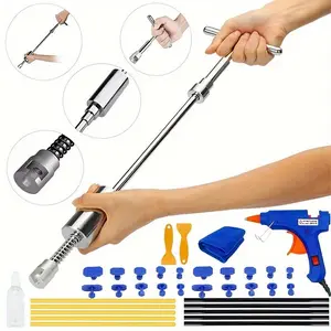 Car Dent Puller Repair Kit, 1 Set Car Body Paintless T-Bar Dent Puller Extractor Tool, Multi-purpose Auto Body Repair Tool, Car Dent Remover, Car Repair Tools