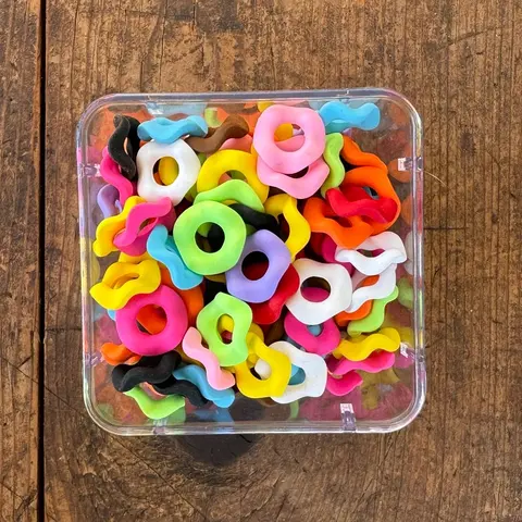 50pc Wavy Transparent Acrylic Spacer Beads Set - 12mm Glow-in-the-Dark, 12mm Jelly Beading Making Supplies for Jewelry Makers, All-Seasons Crafting DIY Accessories