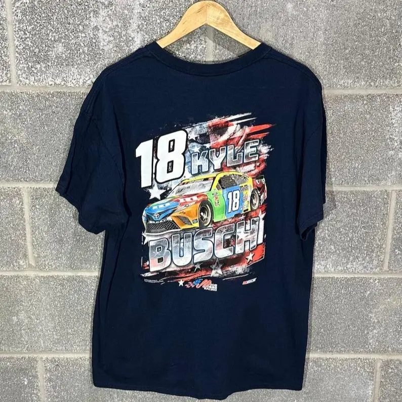 Kyle Busch Racing T-Shirt, Motorsport Car Graphic Tee For Automotive Fans