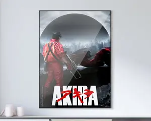(Poster) Akira Dystopian Black Poster  Anime Vintage Wall Art, Gift for Maang  Fans
