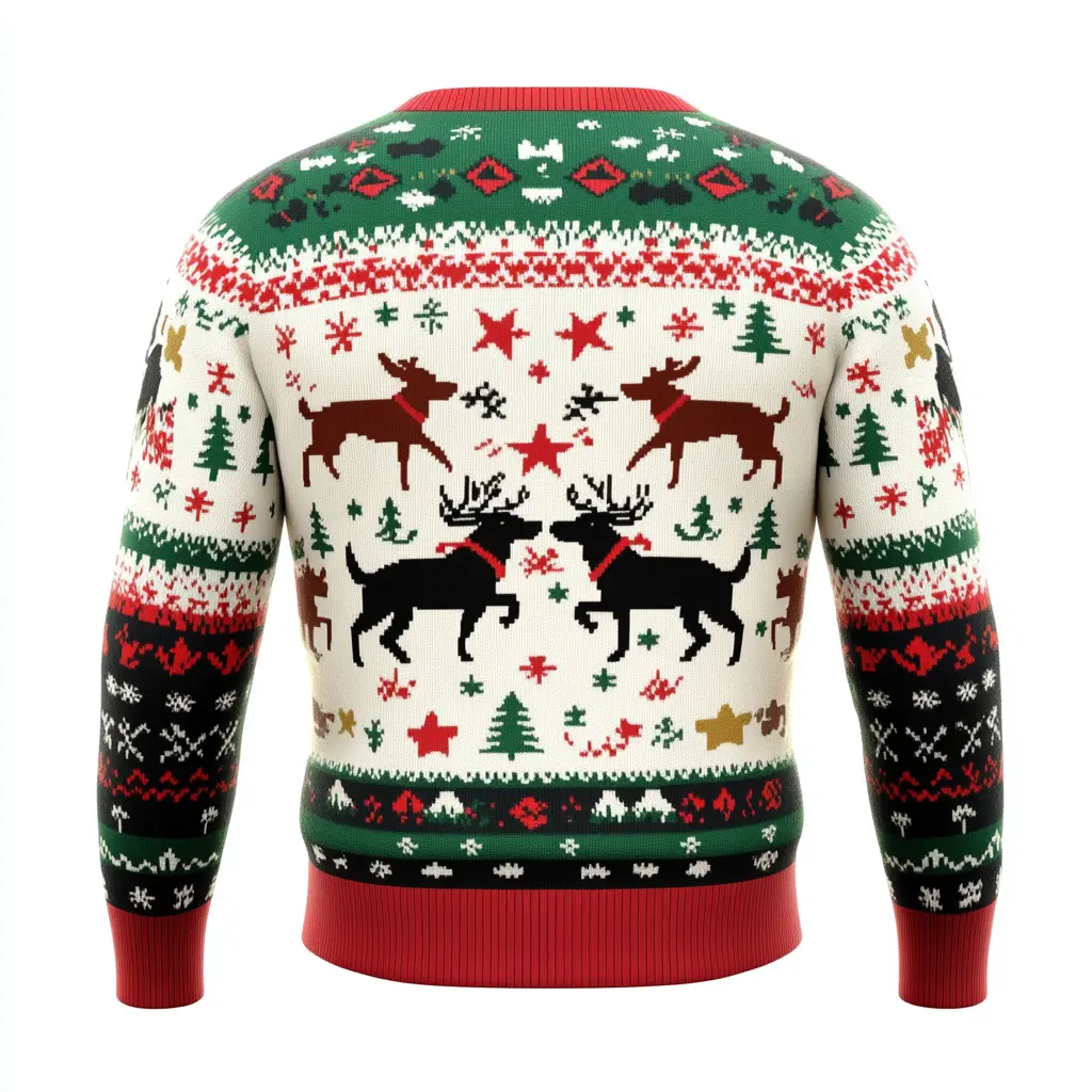 Deck the Paws with Pet Ninja: Funny Ugly Christmas Sweater for Men, Women, and Kids - Perfect for Holiday Parties and Family Gatherings!