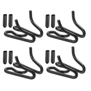 PETAXCELL Dog Collar Extra Links, Prong Collar for Pets Stainless Steel Pinch Dog Training Collar Round Head 2.9mm, (Black, 4sets)/ Intended for Small / Medium / Large Dogs Training